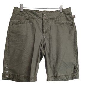 Columbia Shorts Green Cotton Bermuda‎ Hiking Womens 10